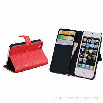 PU Leather Case for iPhone 5C, with Wallet Design, Anti-dirt and Waterproof